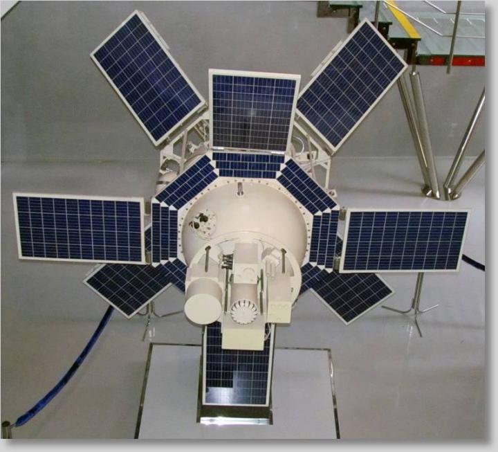 Макет спутника Интеркосмос-1 в мемориальном музее космонавтики  в Москве.